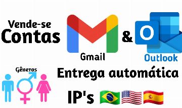 Contas Gmail & Outlook/Hotmail sem rastro | Brasileiro, América e Espanhol