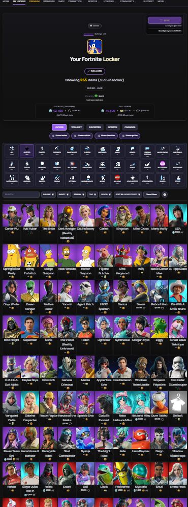Conta da epic com varias skins de fortnite e itens raros e 123 jogos