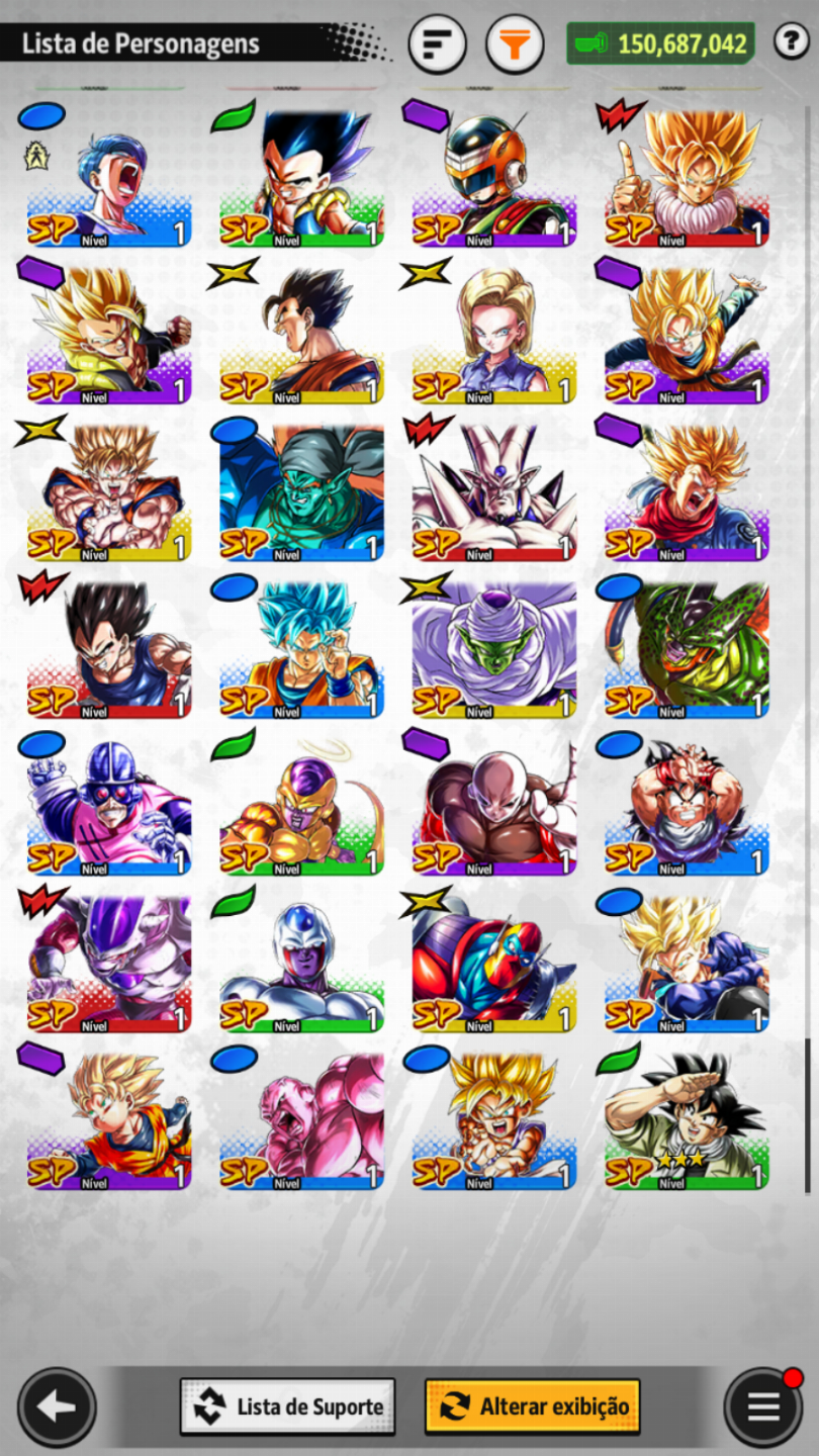 Conta iniciante com Bardock LR + 19 LF + 3 ULTRA