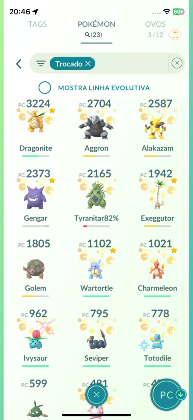Conta Pokémon go com celebi e molares shiny