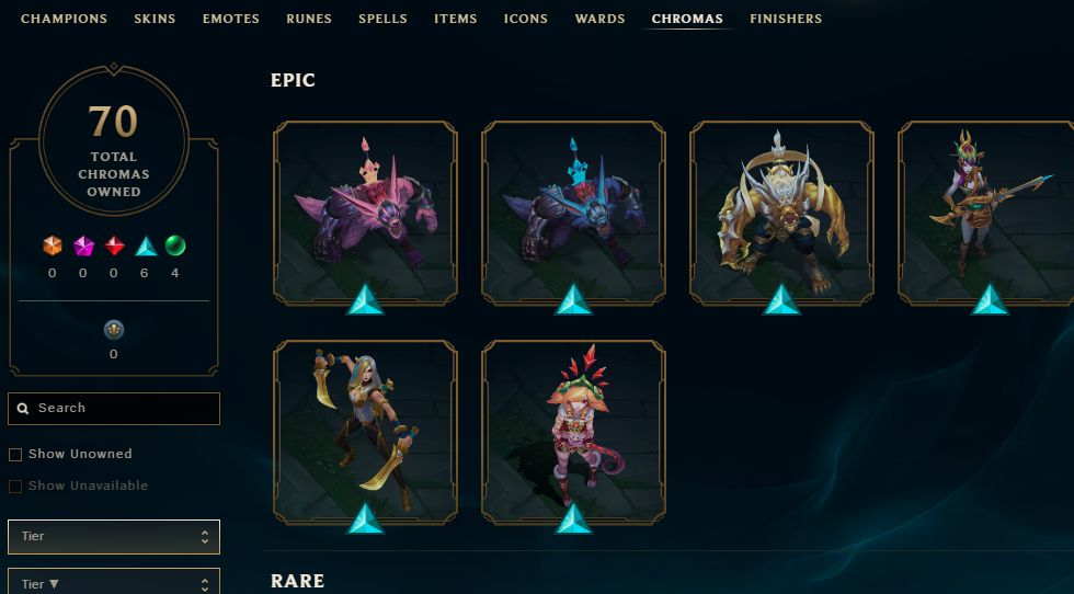 1117 SKINS, 70 CHROMAS - CONTA DE LEAGUE OF LEGENDS