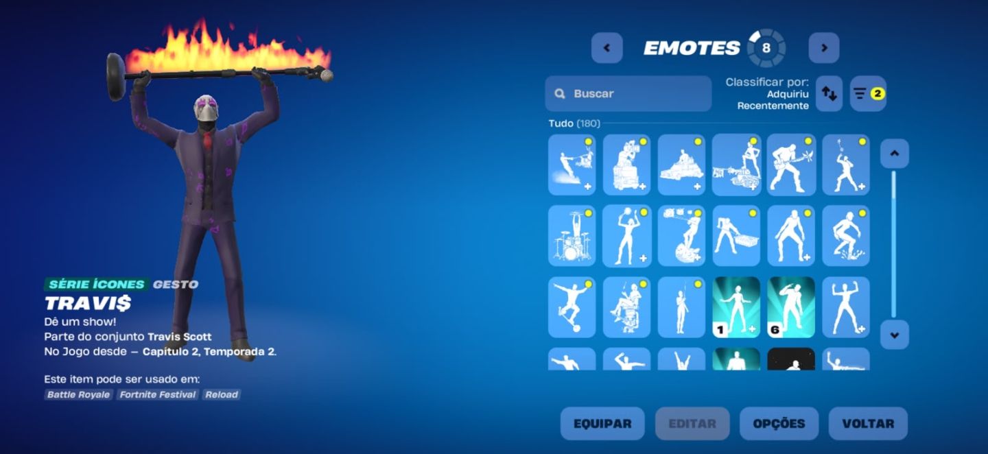 Conta de fortnite antiga (skins, emotes e picaretas raras e diversas)