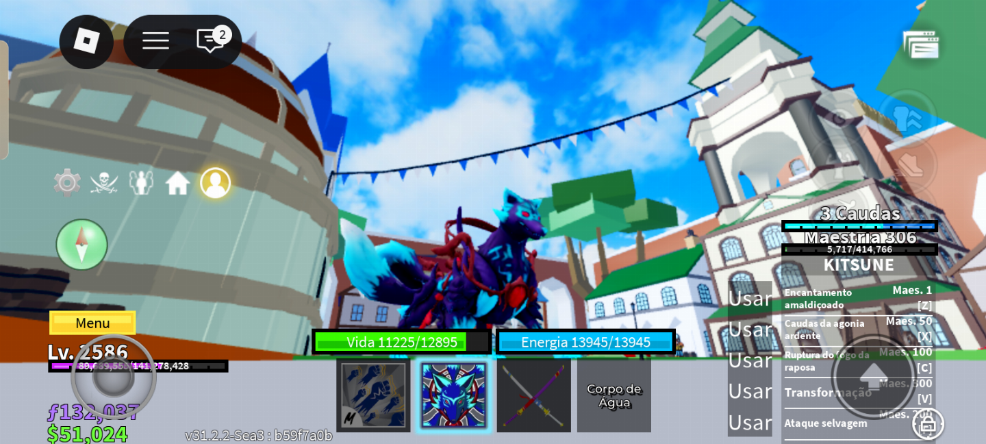 Conta Blox Fruits (LVL 2586)