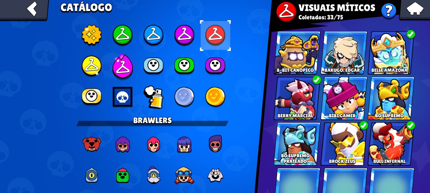CONTA PESSOAL DO BRAWL STARS, FULL BRAWLER, 2019 E MUITAS SKINS!!