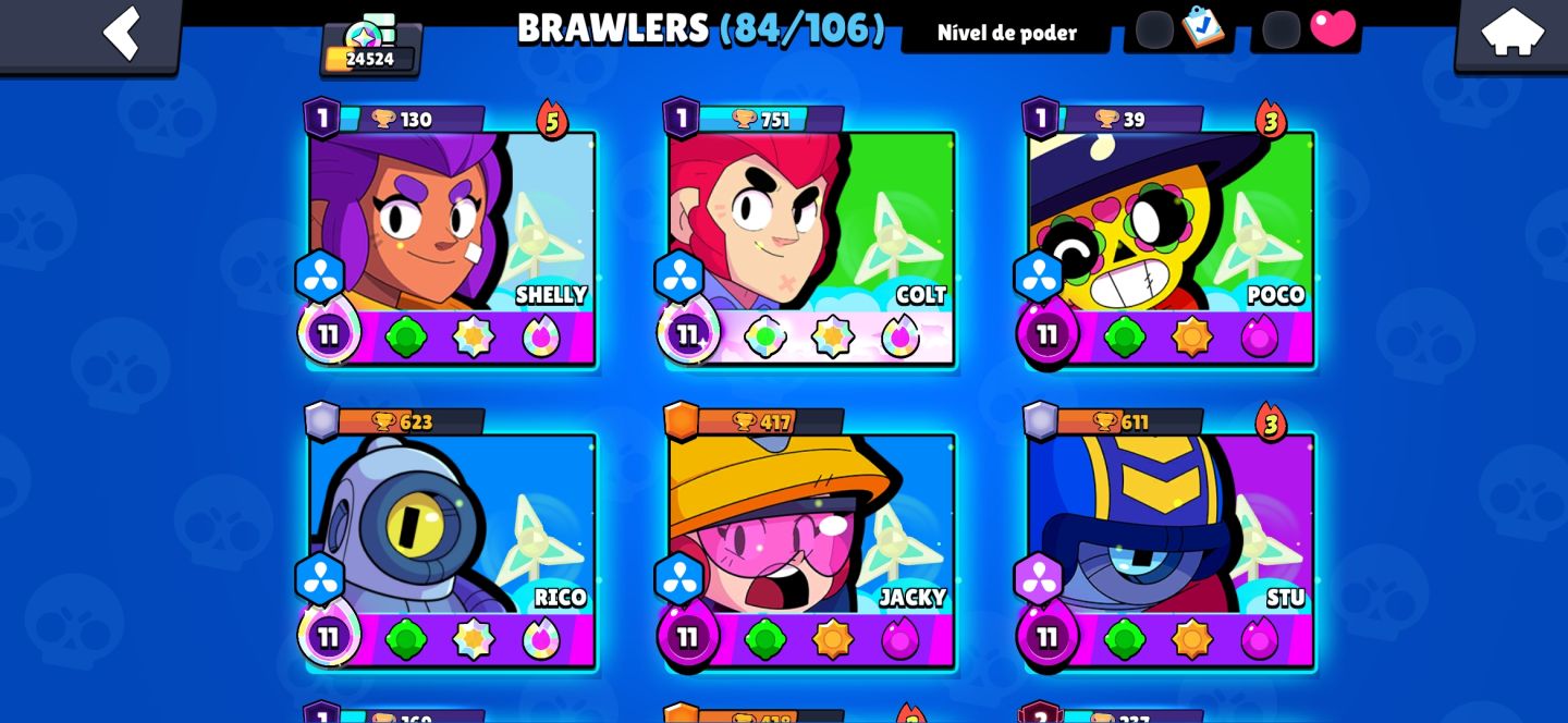 CONTA BRAWL STARS 24k troféus, várias skins ( lendárias, evento, miticas)