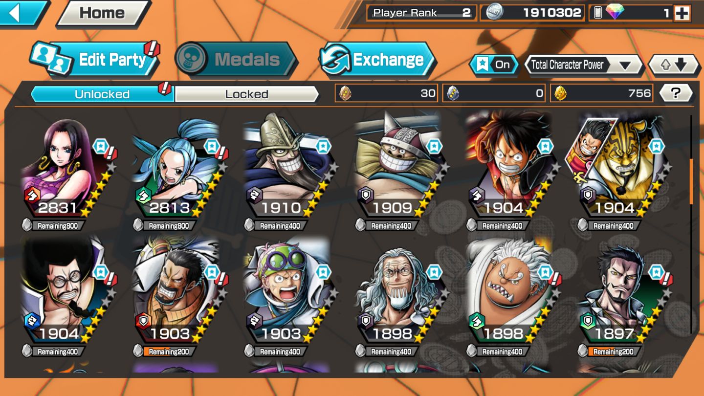 Conta com 2 EX + 750 frags dourados