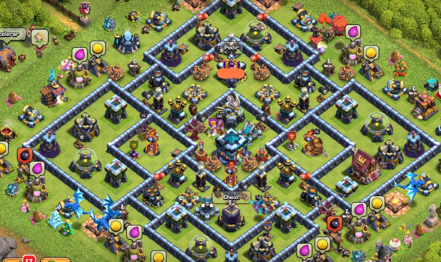Conta Clash of Clans CV13 Full com 16k Gemas