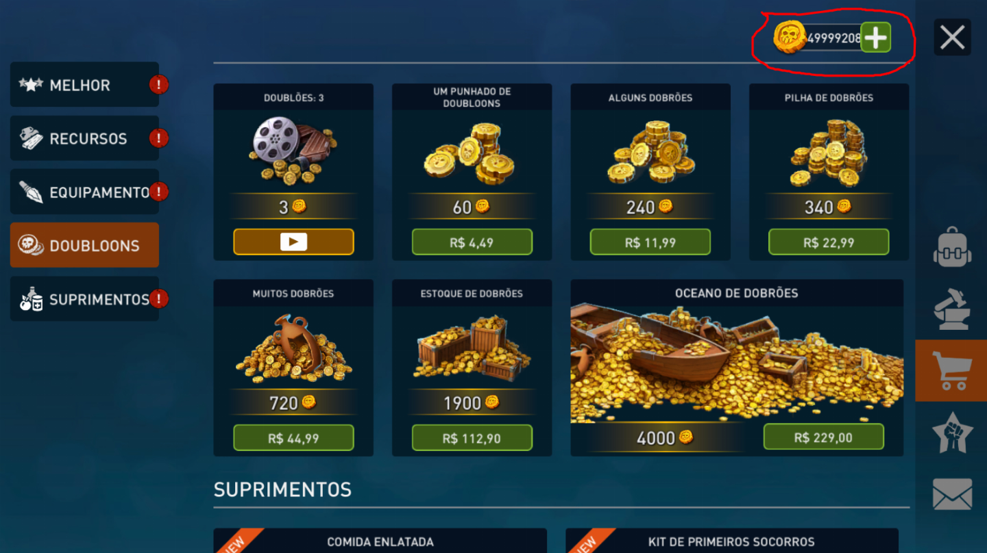 RAFT SURVIVAL: OCEAN NOMAD | RECURSOS X999 + DOUBLOONS | ANDROID