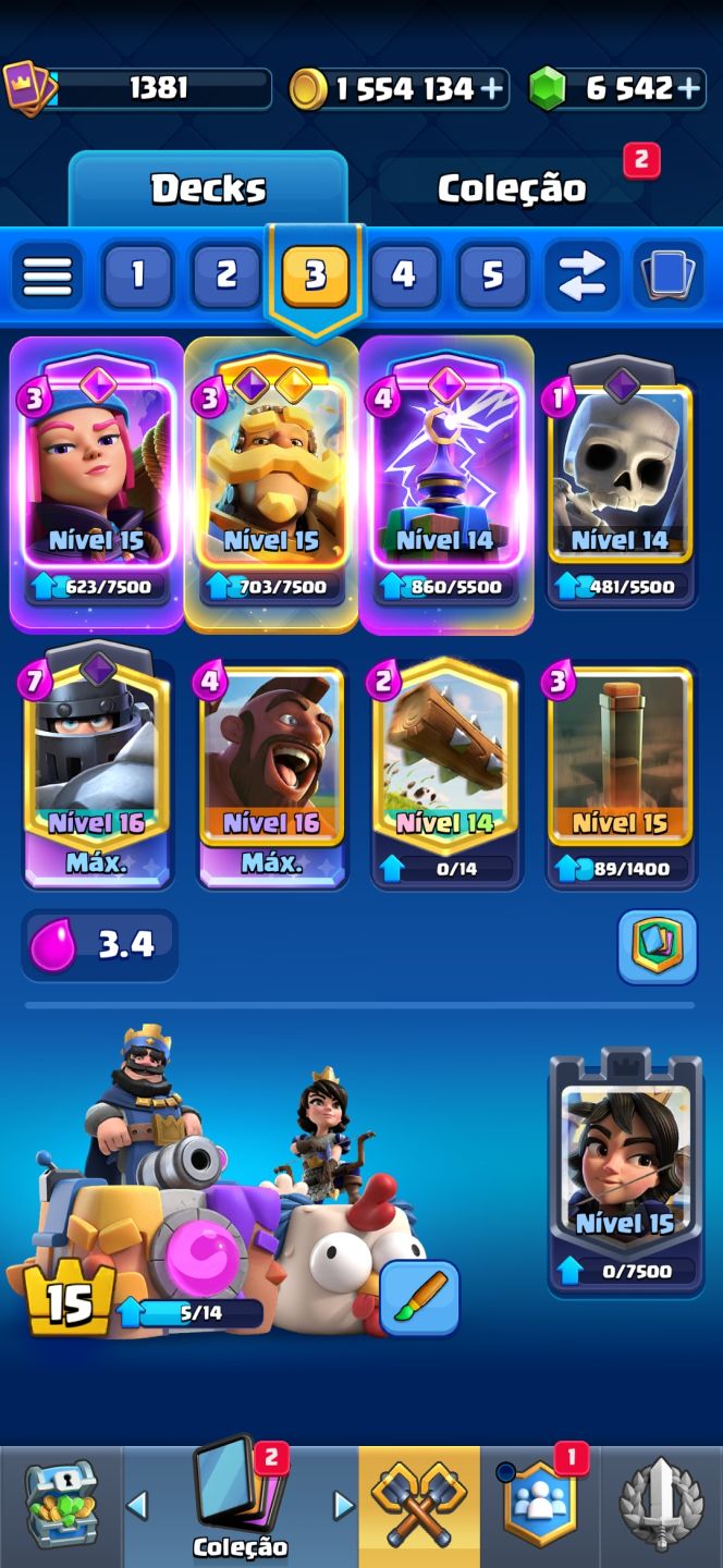 CONTA DE CLASH ROYALE COM QUASE TODAS AS CARTAS