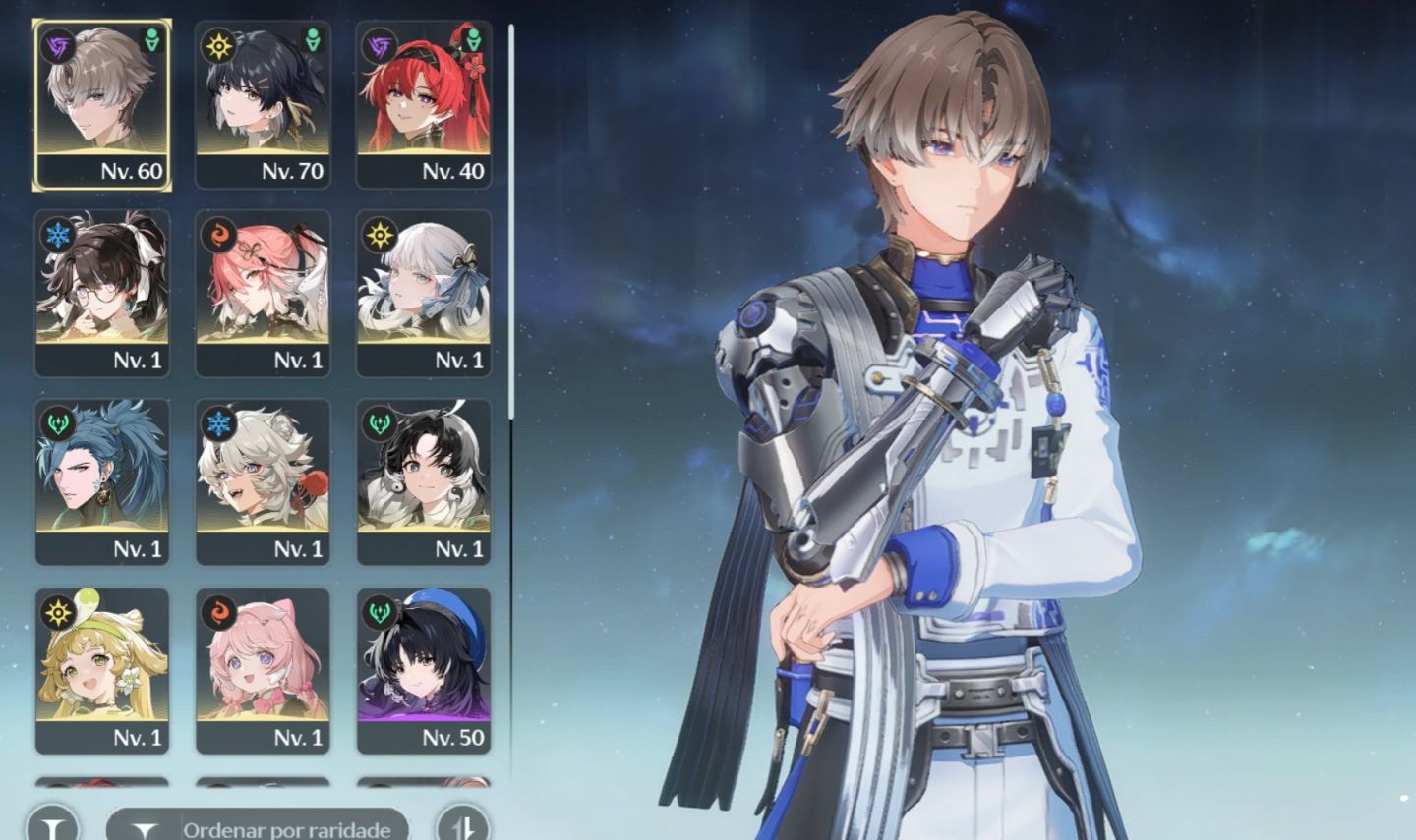Conta rank 50: Jinhsi+arma, Changli, Zhezhi, Yinlin+arma, Jiyan+arma, Xiangli+ar