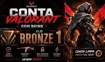 Conta Valorant Bronze 1 com Vandal Gaia + Passe Completo - Full Acesso