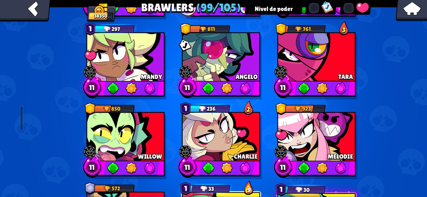 CONTA BRAWL STARS COM MUITOS BRAWLERS