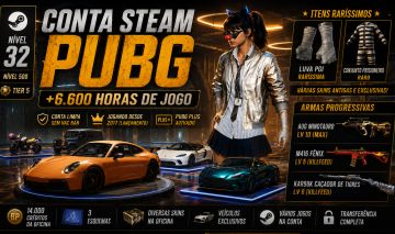 PUBG Steam | PGI Gloves + 11 Progressivas | LVL 500 TIER 5