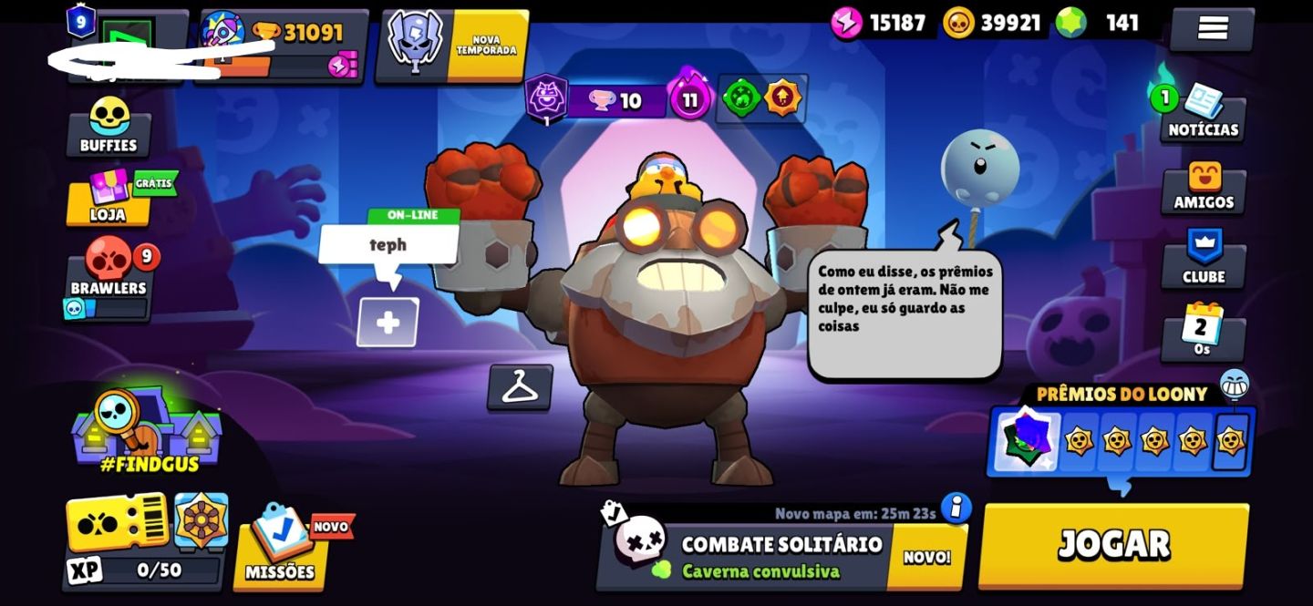 Conta rara de Brawl 30k muito boa varias skins e varios brawlers upadas