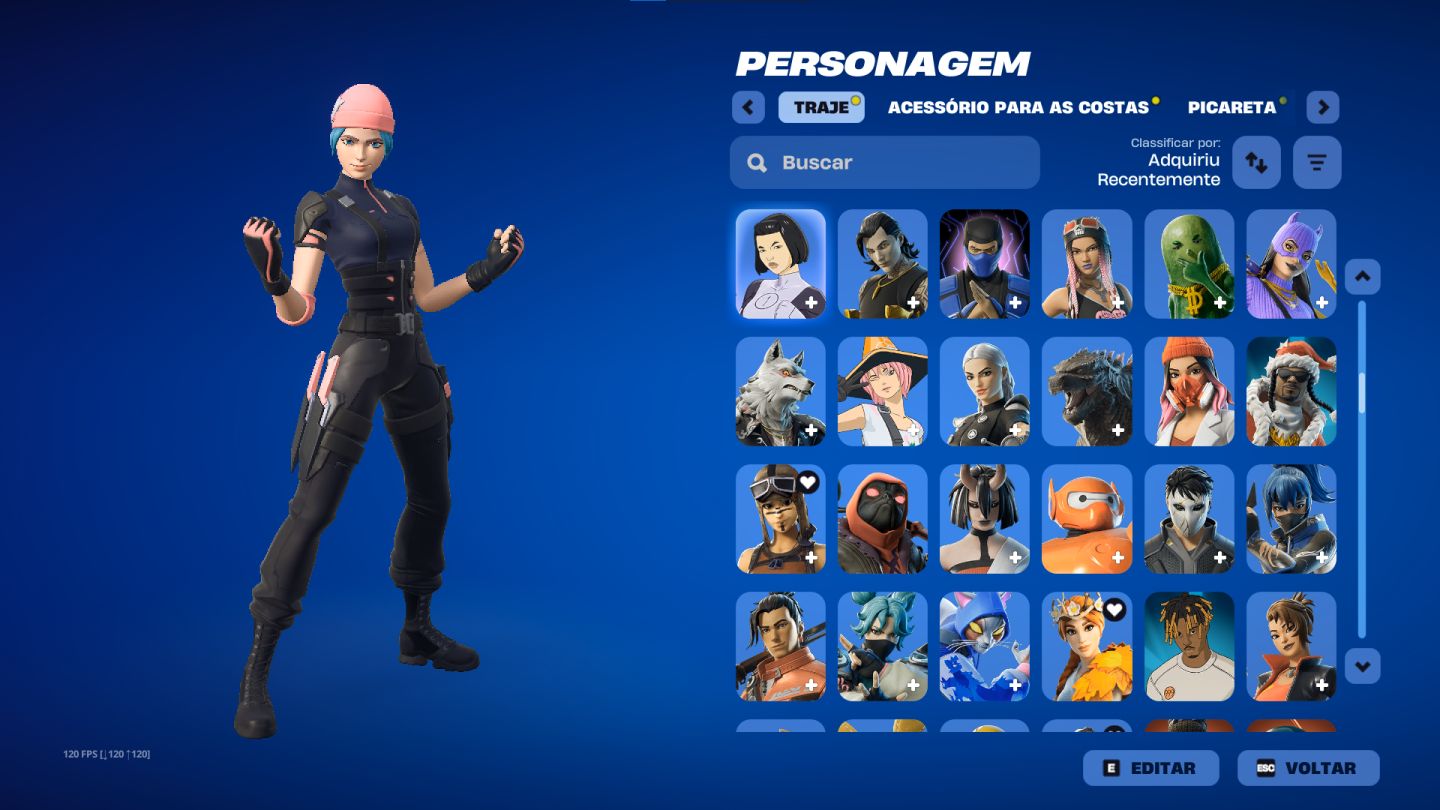 Conta com passes antigos e skins raras (Fortnite)