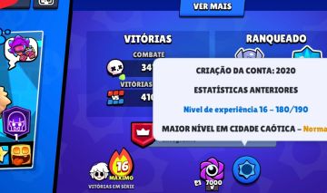 CONTA BRAWL STARS 2020 8.526 TROFÉUS Conta antiga, criada em 2020