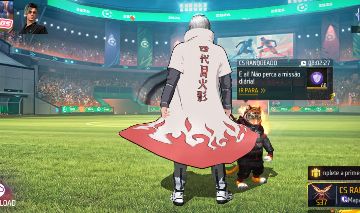Conta de free fire com skins de Naruto e bem antiga