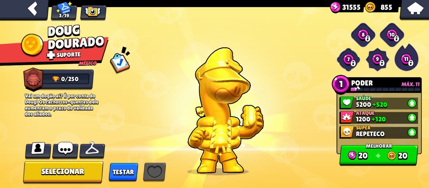 CONTA DE BRAWL STARS MUITOS BRAWLERS E COM MUITAS SKINS
