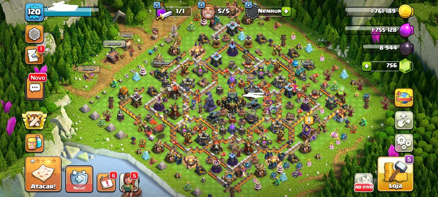 4 CONTAS CLASH LFF CLANS