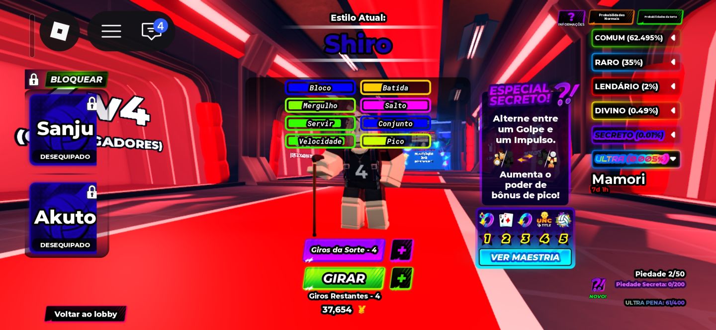 CONTA ROBLOX DE 2012, UPADA EM VOLLEYBALL LEGENDS E GRUPO RENDENDO ROBUX POR DIA