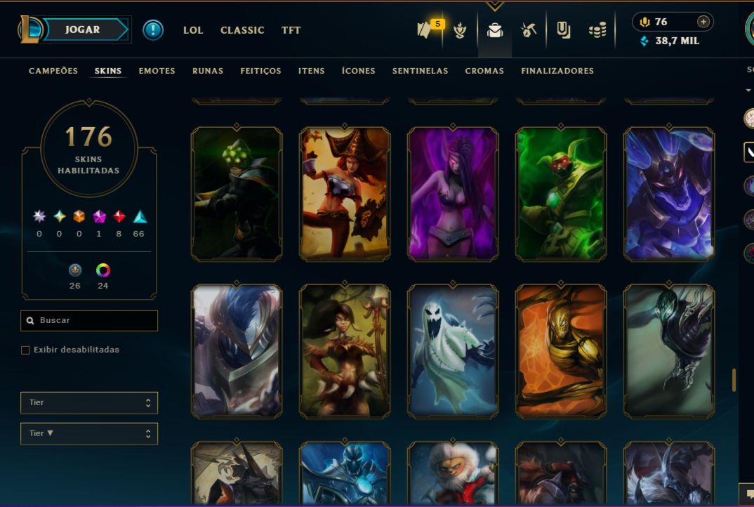 Gold 1 com 176 skins
