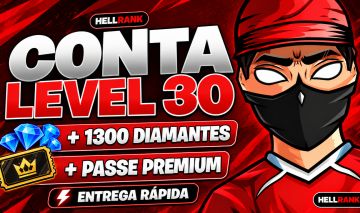 Conta Free Fire LV30 + 1.300 Diamantes + Passe Premium! [ENTREGA RÁPIDA]