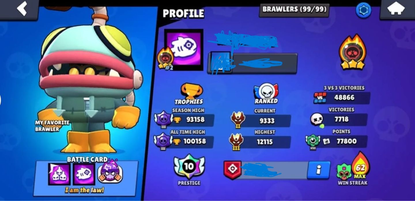 .ELOJOB BRAWL STARS. FAÇO MELHOR PREÇO DO SITE!! [TROFÉUS -PRESTIGIO- RANQUEADO]