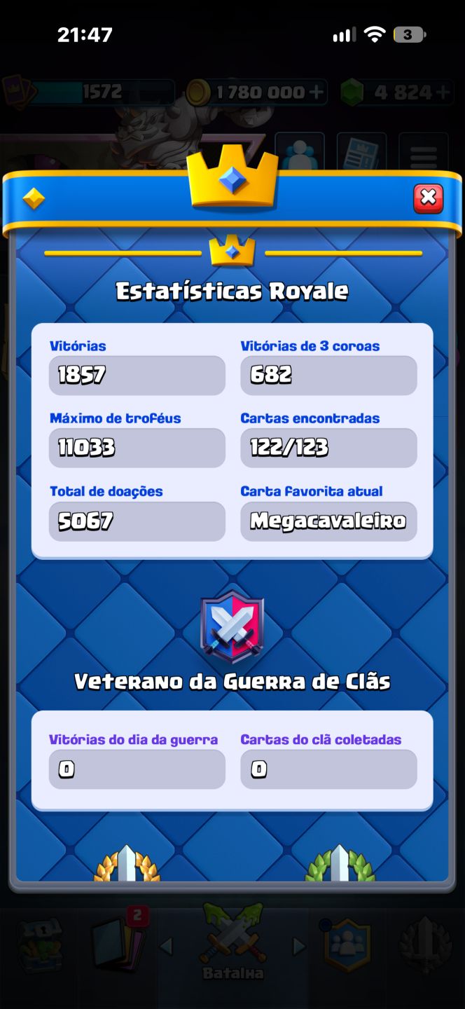 CONTA CLASH ROYALE | 11.030 TROFÉUS MÁX | 7 ANOS DE JOGO