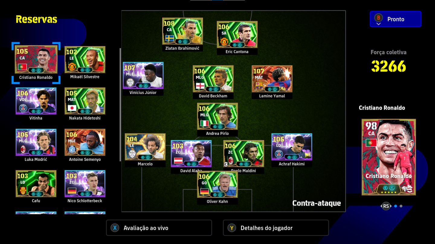 CONTA EFOOTBALL(XBOX-PC) COM YAMAL BIG TIME VINI JR BLITZ E COMPANIA