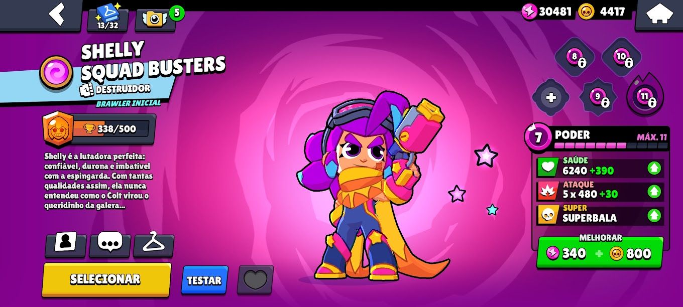 Conta de Brawl Stars 21k de trofeus e skins raras.