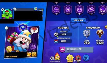 BRAWL STARS 69K TROFÉUS (MESTRE) | 100% BRAWLERS | 491 SKINS + BRINDES SUPERCELL