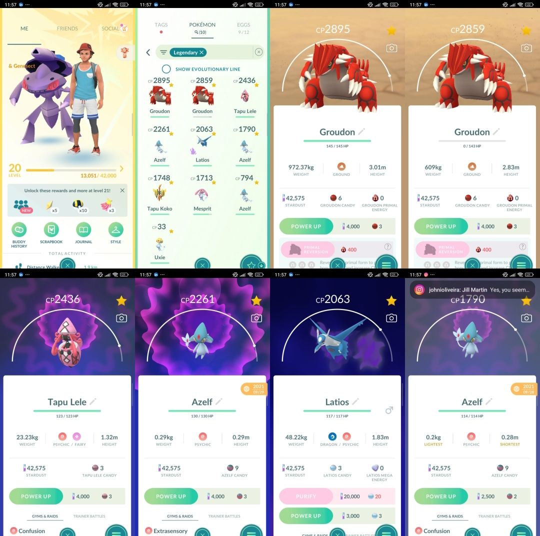 Pokémon GO Level 20 com 10 Lendários | D105