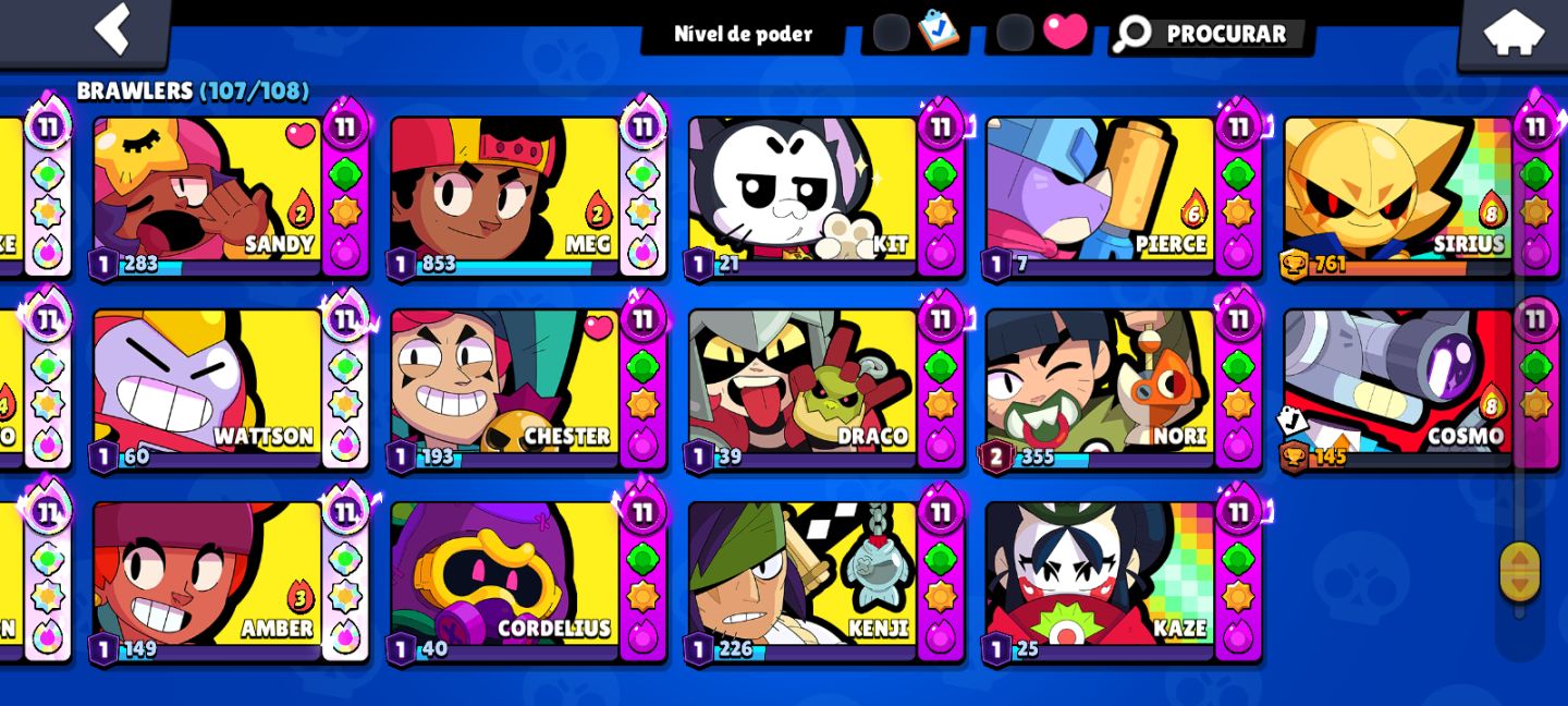 CONTA FULL RARA BRAWL STARS