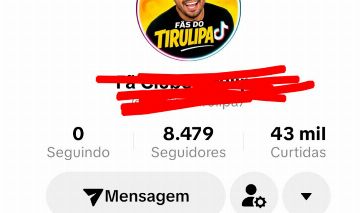 Conta do tik Tok bem engajada