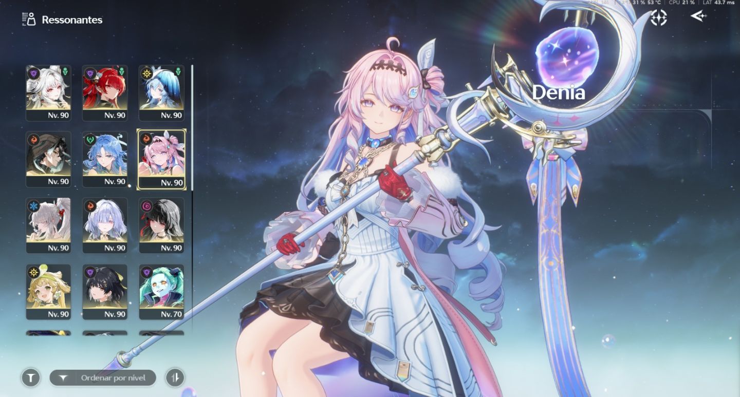 Conta wuthering waves end game nível 67