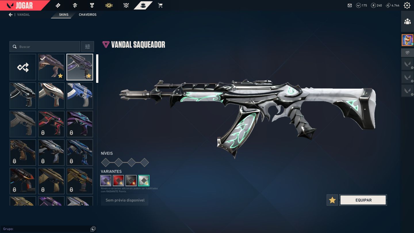 Conta valorant com varias skins lvl 192 (conta rara + skins raras) [900+ gastos]