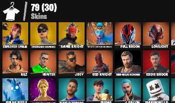 79 SKINS/ CONTA TRYHARD DE FORTNITE E COM ITENS RAROS/ FULL ACESSO