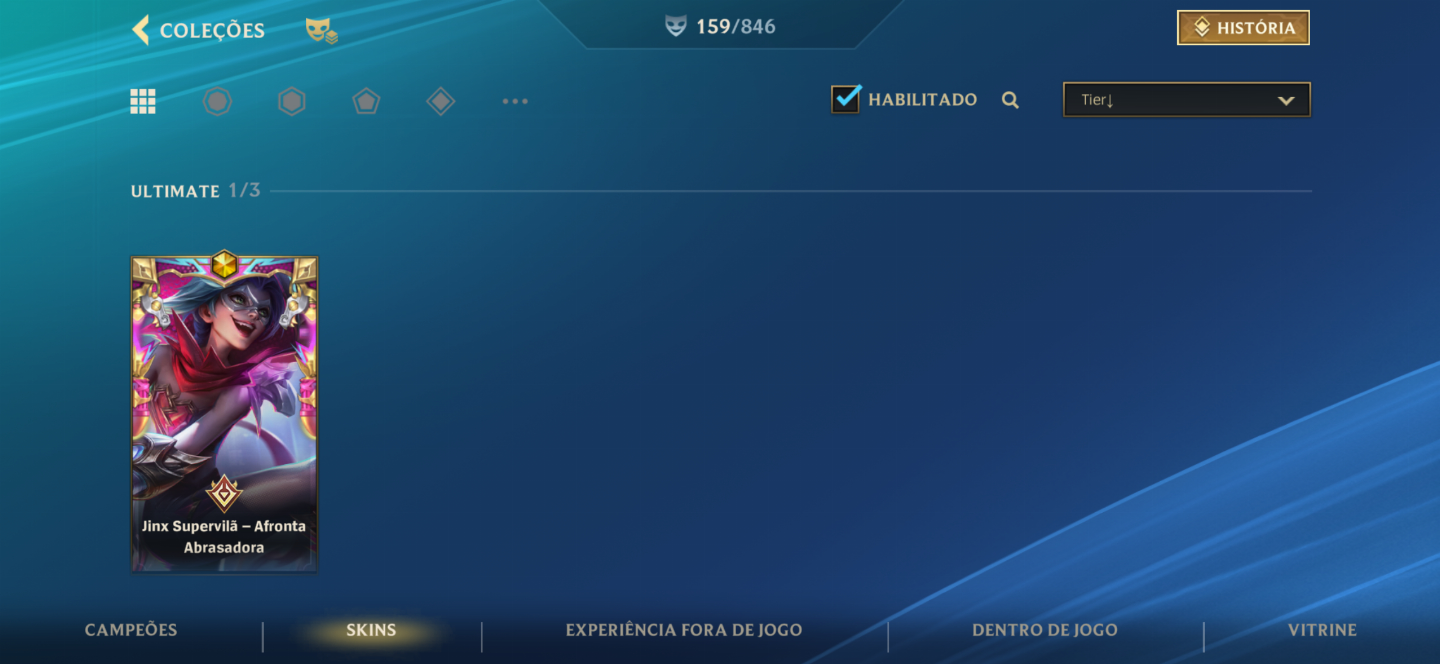 CONTA WILD RIFT CHALLANGER COM SKIN JINX NOVA
