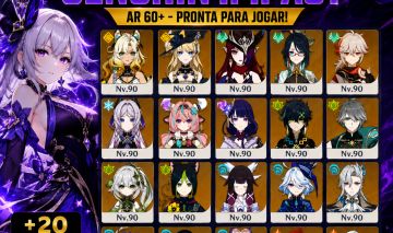 CONTA Genshin ENDGAME AR60 Com mais de 20 personagem