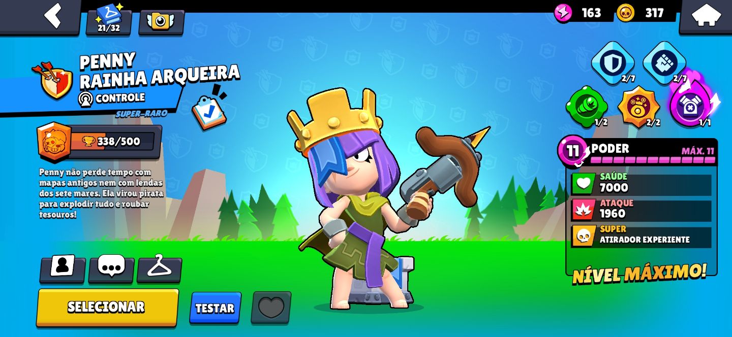 Melhor preço, Conta De Brawl Stars com muitas skins, tendo 10 skins raríssimas.