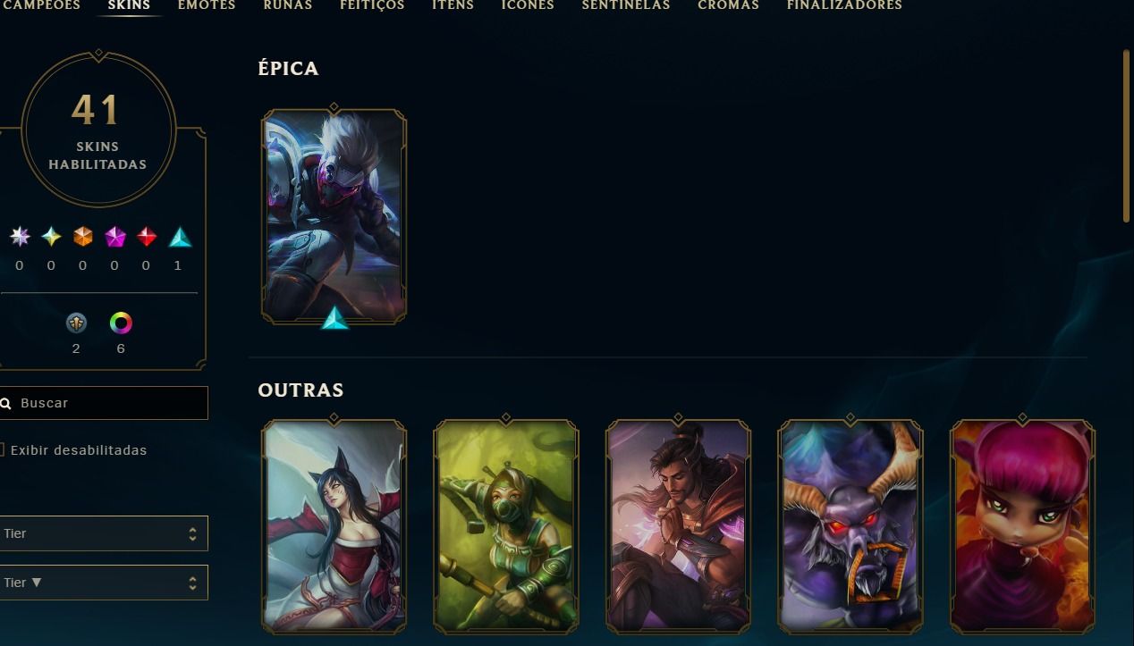 Conta lol ESMERALDA IV | LVL 36 | WR ALTO | 38 CAMPEÕES | 13K EA