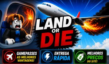 ATERRIZE OU MORRA LAND OR DIE BOOST XP ARMAS MILHAS B700 RAIOS ITENS VIP LOJA GP