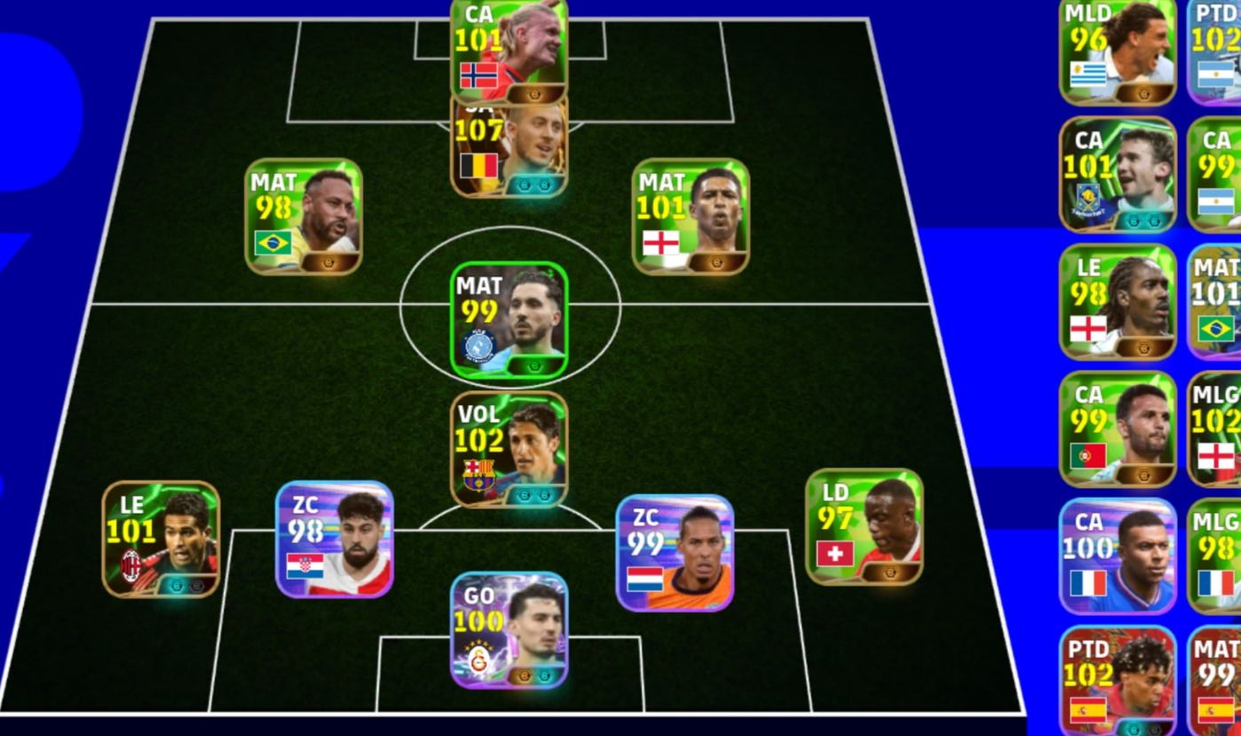 Conta efotball com hazard Big time iniciante
