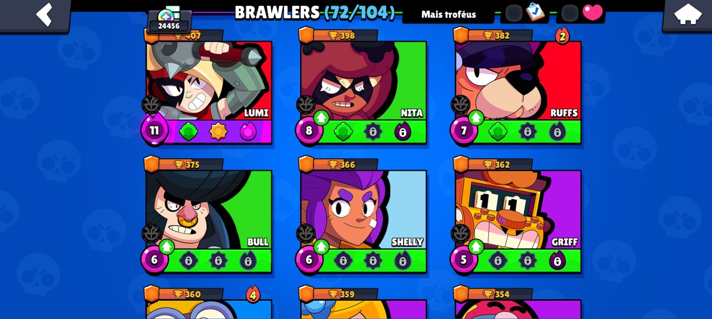 Conta de brawl stars muito completa