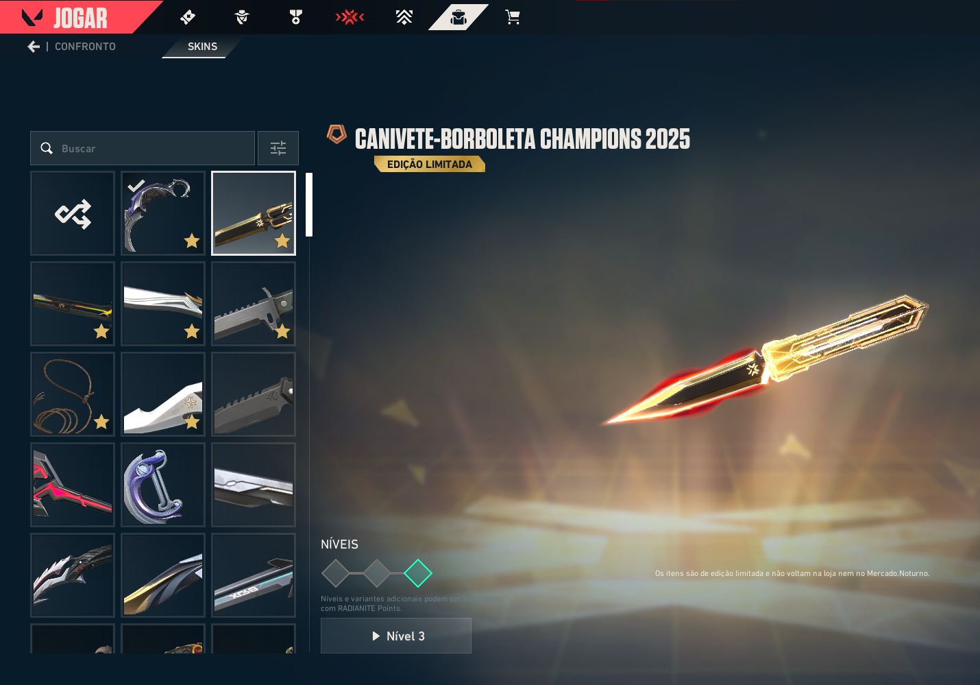 CONTA VALORANT Champions 23 e 25 Level 663 Negocio valor