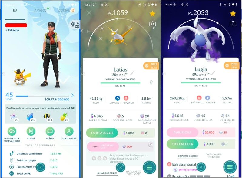 CONTA POKEMON GO LEVEL 45 | 32 LENDARIO | 26 BRILHANTE |