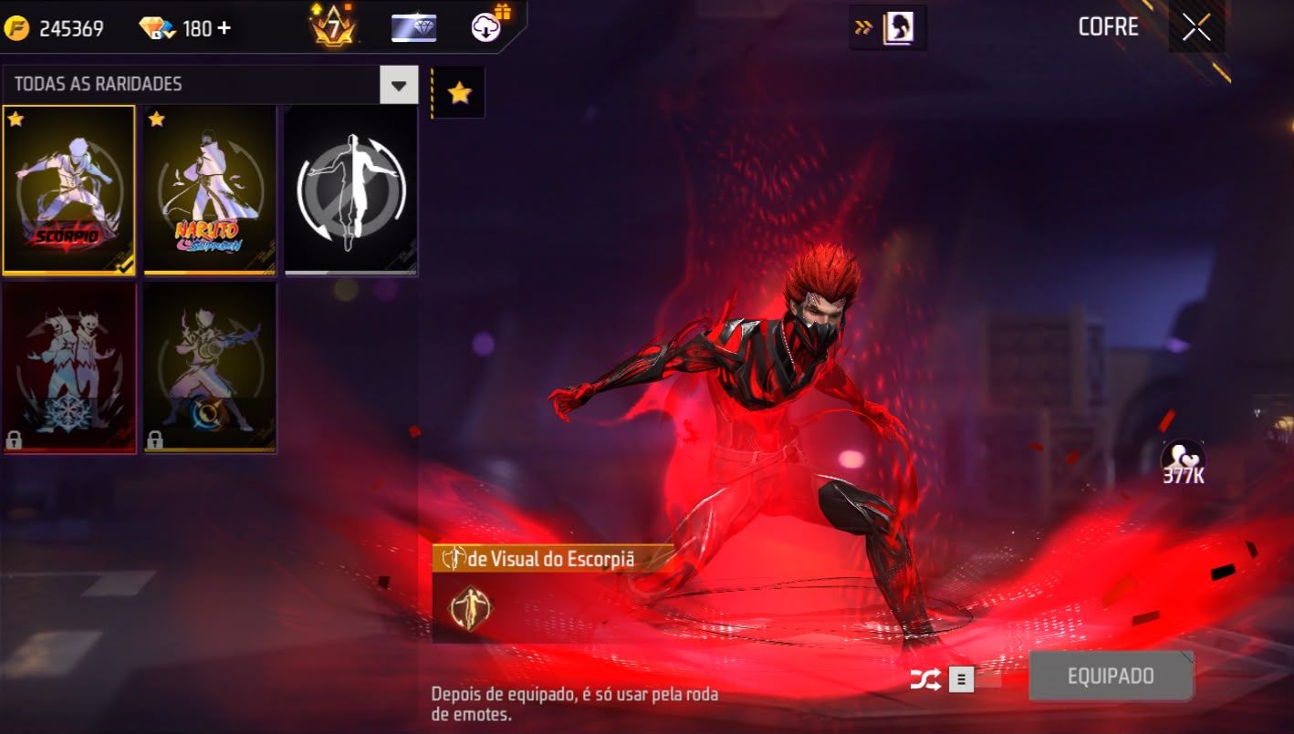 Conta free fire gemada com 8 evolutivas, 5 entradas, 4 angelicais, prime level 7