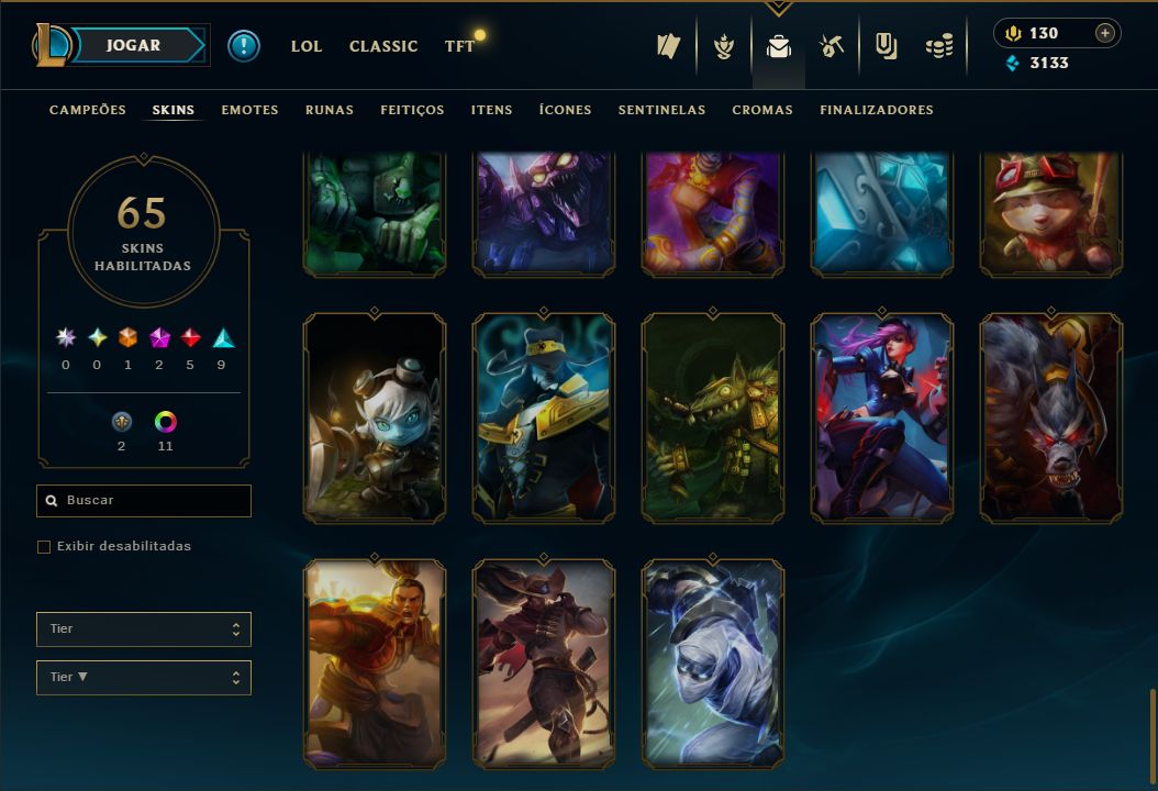 SKIN SHACO PANDEMÔNICO BORDA + [ PLATINA COM 70 PDLS ] + [ TROCA NICK ]