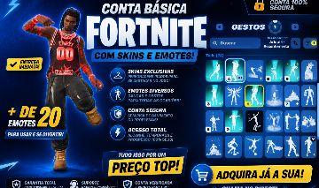 CONTA FORTNITE BASICA PARA INICIANTES PACOTE PLAYBOI CARTI, ITACHI UCHIHA