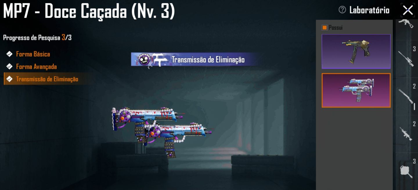Conta pubg mobile com m4 glacial e outras armas e skins
